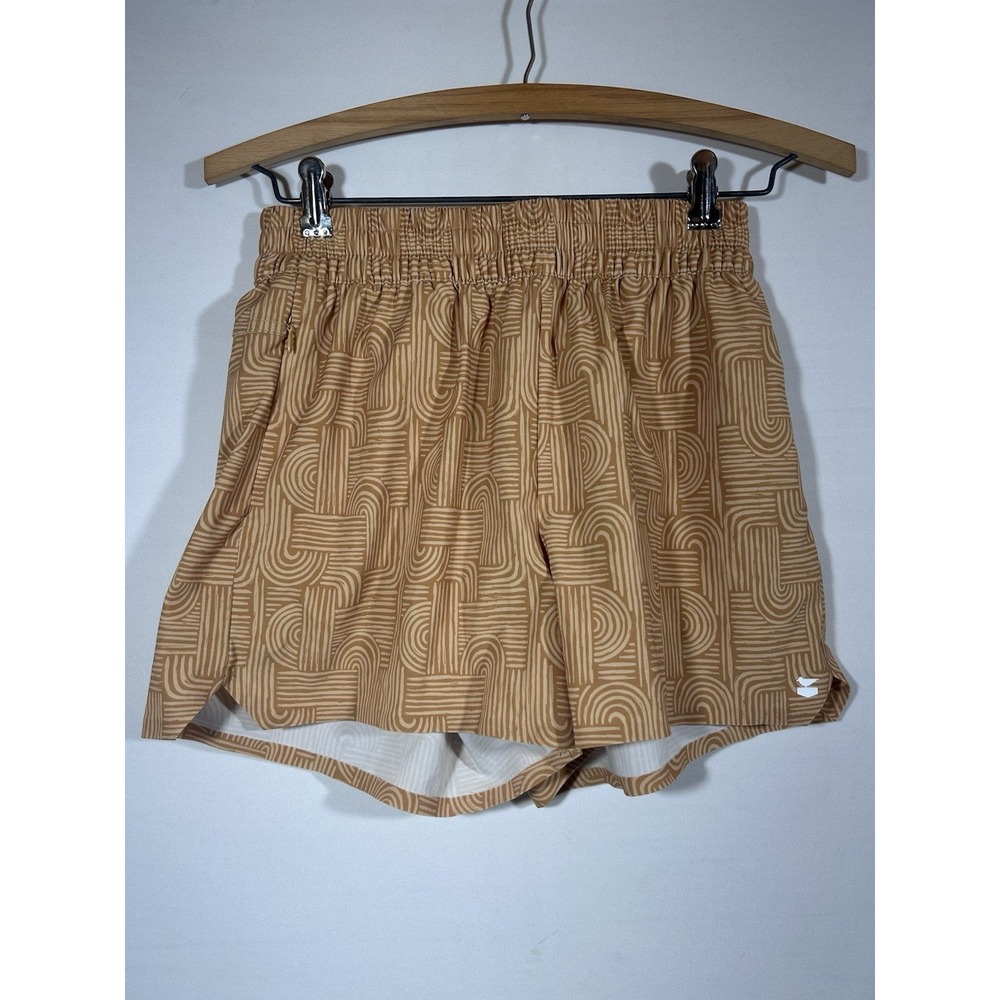 Jetty Shorts Womens XS Geometric Print Zip Pocket Coastal Boho Festival